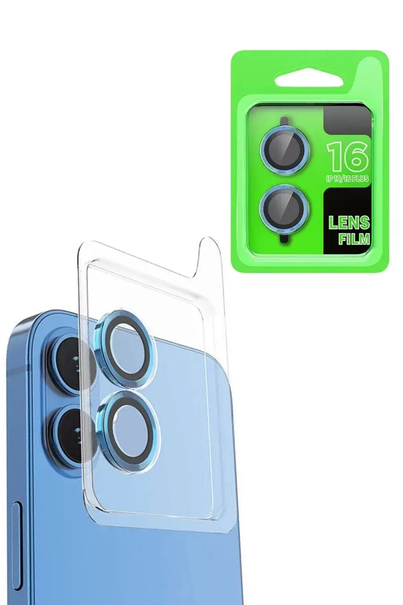 Newface İphone 16 Plus Raze Metal Kamera Lens - Lacivert