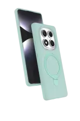 Newface Xiaomi Redmi Note 14 Pro 5g Regal Magsafe Standlı Kapak - Su Yeşili