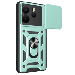 Xiaomi Redmi Note 14 4g Pars Lens Yüzüklü Silikon - Yeşil