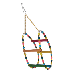 Markapet Renkli Boncuklu Ve Merdivenli Damla Kuş Salıncağı 9-24 cm