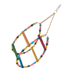 Markapet Renkli Boncuklu Ve Merdivenli Damla Kuş Salıncağı 9-24 cm