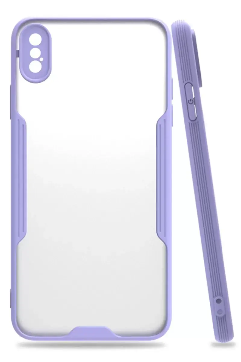 Newface Apple İphone Xs Max Kılıf Platin Silikon - Lila