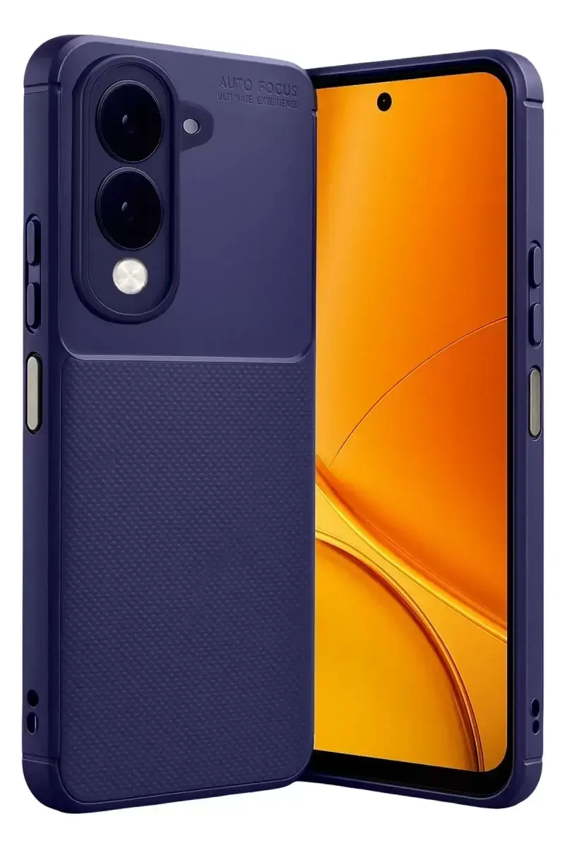 Newface Vivo Y29s Auto Focus Karbon Kapak - Lacivert