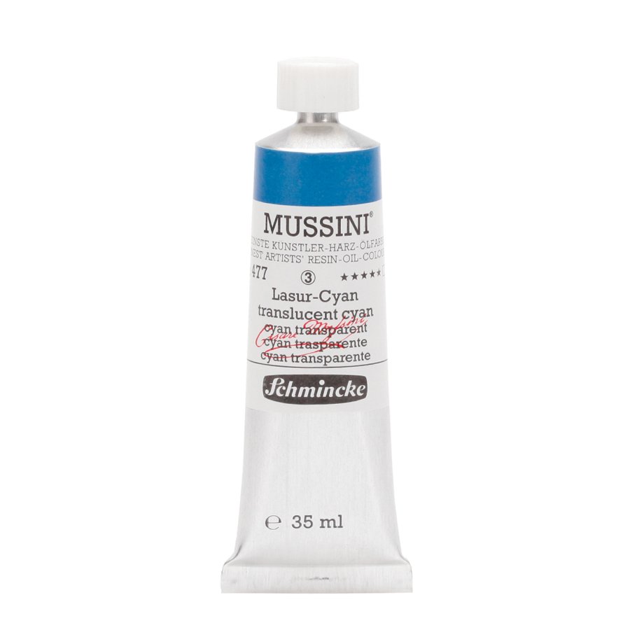 Mussini Yağlı Boya 35ml. Seri 3 N:477 Translucent Cyan