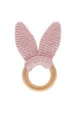 Babyjem Ahşap Halka Diş Kaşıyıcı Pembe