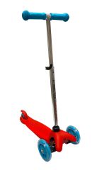 Jusso Led Işıklı Yükseklik Ayarlı 3 Tekerli Scooter - Kırmızı