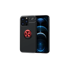 İphone 13 Pro Kılıf Range Yüzüklü Silikon - Siyah-kırmızı