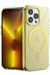 Newface İphone 14 Pro Kılıf Troy Magsafe Kapak - Sarı
