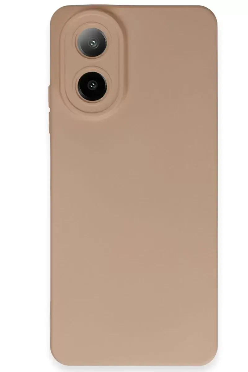 Newface Oppo A38 Kılıf Nano İçi Kadife Silikon - Pudra