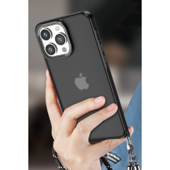 İphone 14 Pro Kılıf Elegant Kapak - Siyah