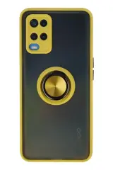 Newface Oppo A54 4g Kılıf Montreal Yüzüklü Silikon Kapak - Sarı