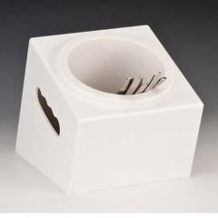 Polikarbon Çatal Kaşık Standı, 16.5x18x15 cm, Beyaz