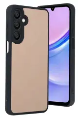 Newface Samsung Galaxy A35 5g Kılıf Aras Deri Kapak - Pudra