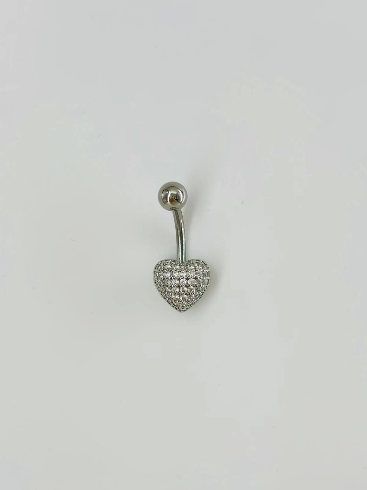 Kalp Detaylı Göbek Piercing
