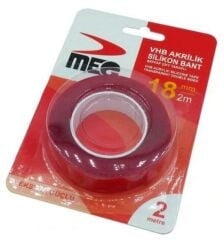Meg Vhb Akrilik Silikon Bant Çift Taraflı Şeffaf 18 mm x 2 Metre