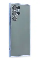Newface Samsung Galaxy S22 Ultra Kılıf Razer Lensli Silikon - Açık Mavi