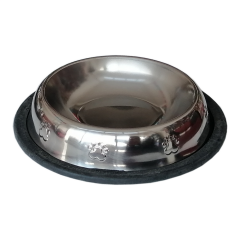 Kedi ve Köpek Kaymaz Tabanlı Pati Kabartmalı Mama Su Kabı 8 oz