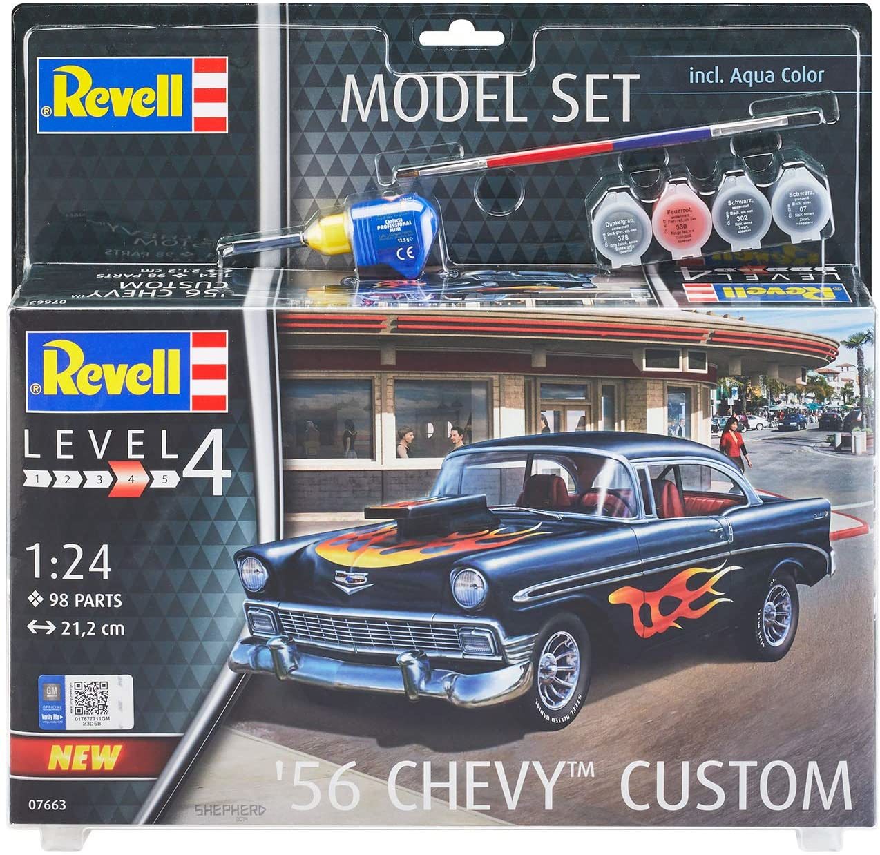 56 Chevy Custom Boyalı Set - 1:24 - 7663