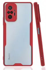 Newface Xiaomi Redmi Note 10 Pro Kılıf Platin Silikon - Kırmızı
