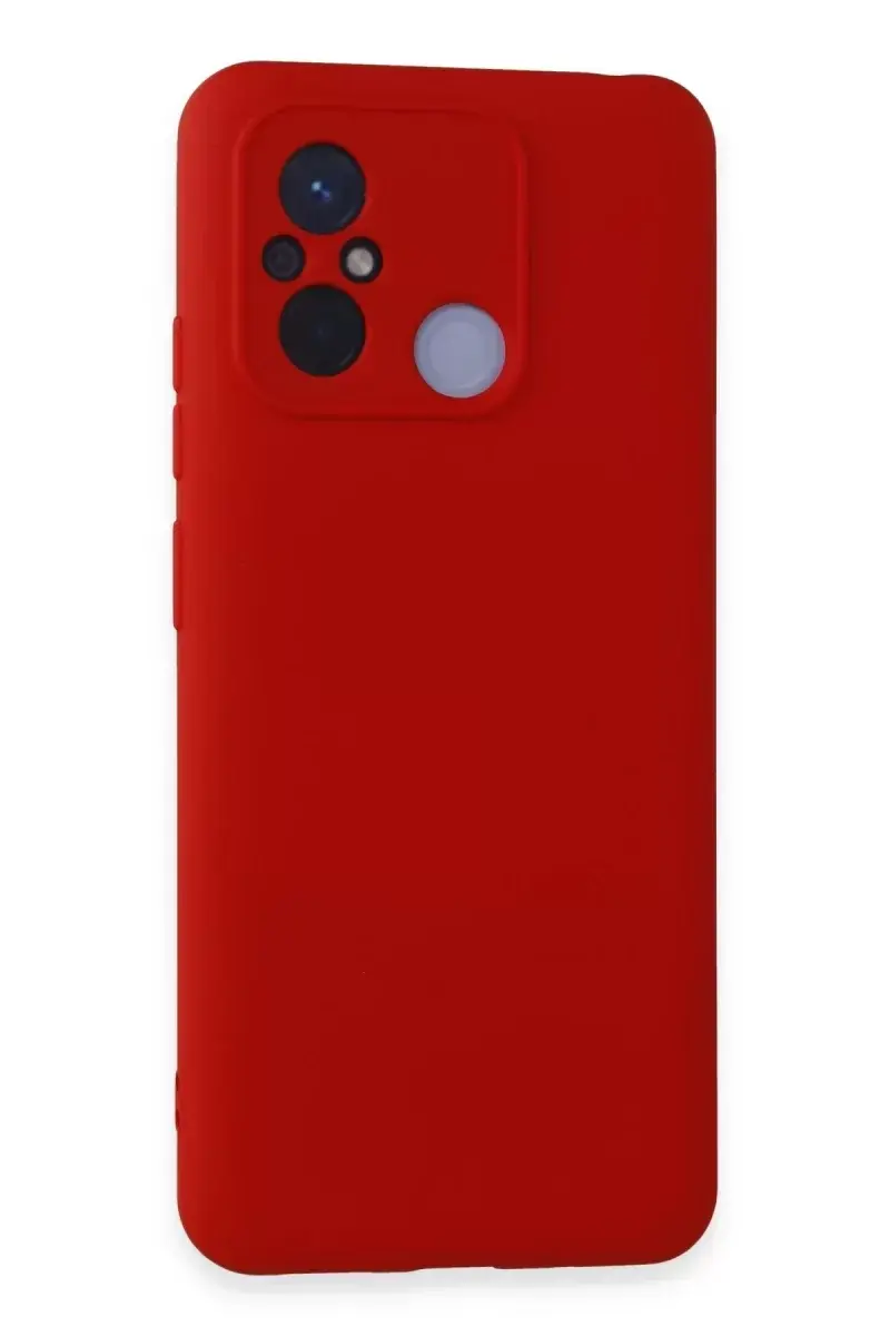 Newface Xiaomi Redmi 12c Kılıf Nano İçi Kadife Silikon - Kırmızı