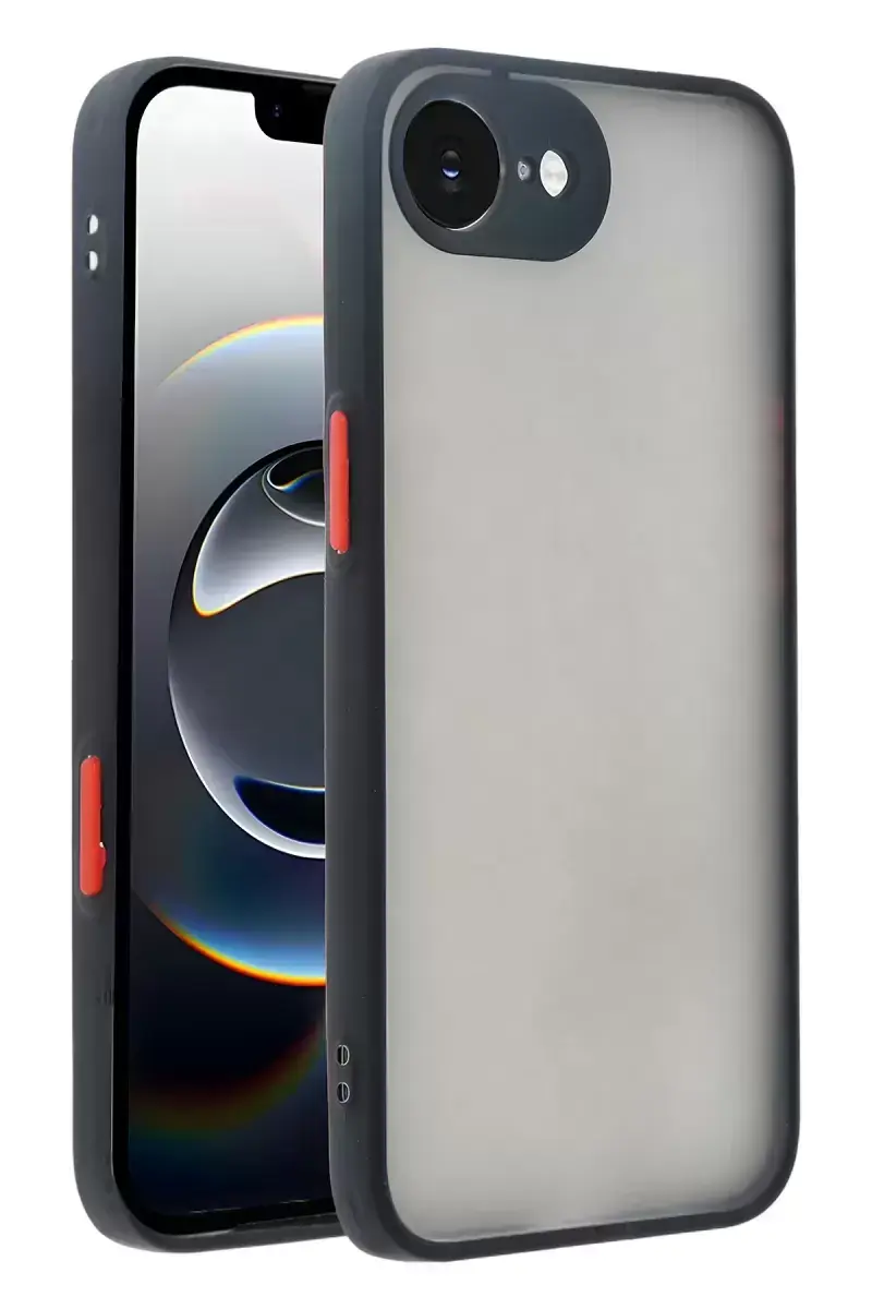 Newface İphone 16e Kılıf Montreal Silikon Kapak - Siyah