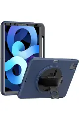 Newface Apple İpad 2022 10.9 (10.nesil) Kılıf Hand Strap Tablet Kılıfı - Lacivert