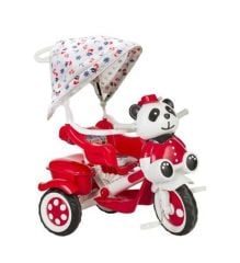 Jusso Sevimli Panda İtmeli Tenteli Bisiklet - Kırmızı