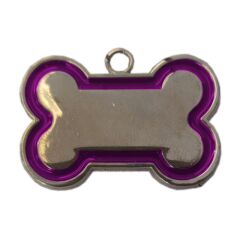 Kemik Şekilli Kedi Köpek İsimlik Aksesuar 2*3 cm Pembe