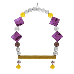 Markapet Muhabbet Kuşu Salıncağı Büyük Mor Boncuklu 10-16 cm