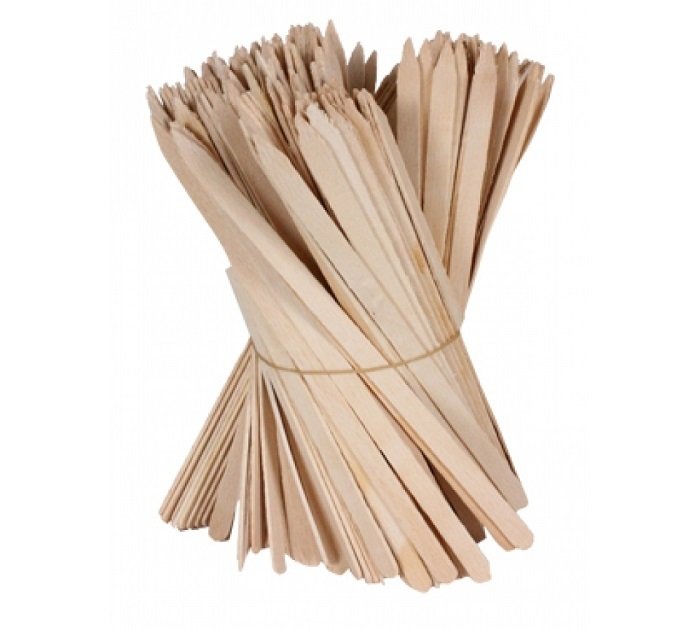Yassı Ahşap Çöp Şiş 24cm 25'li