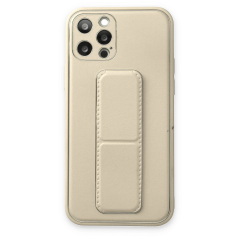 İphone 12 Pro Kılıf Coco Deri Standlı Kapak - Beyaz