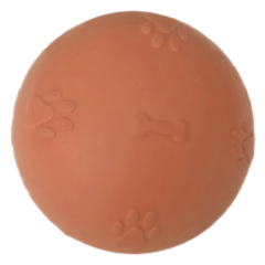 Pati Desenli Termoplastik Sert Köpek Oyun Topu 8 cm Large Turuncu