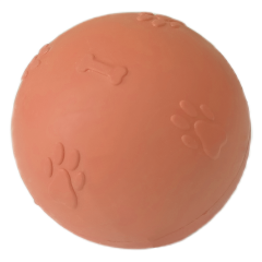 Pati Desenli Termoplastik Sert Köpek Oyun Topu 8 cm Large Turuncu