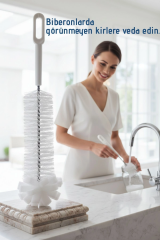 Premium Lüks Şişe Ve Biberon Fırçası - Ultra Dayanıklı Profesyonel Temizlik & Kristal Parlaklık