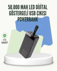 Yüksek Kapasiteli 50.000 Mah Powerbank – Type-c, Lightning Ve Micro Usb Uyumlu, Çoklu Cihaz Şarj Özellikli