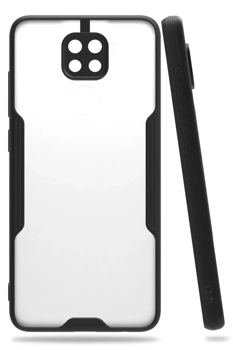 Newface Xiaomi Redmi Note 9 Kılıf Platin Silikon - Siyah