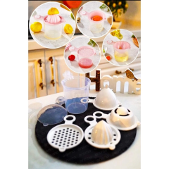 5 İn 1 Süzgeç - Huni - Limon Sıkacağı - Yumurta Akı Ayırıcı Hazneli Mutfak Aparatı