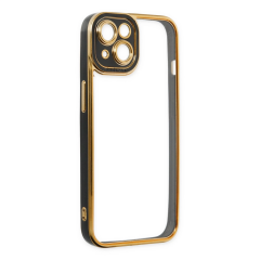 İphone 14 Plus Kılıf Liva Lens Silikon - Siyah