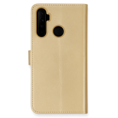 Realme 6i Kılıf Trend S Plus Kapaklı Kılıf - Gold