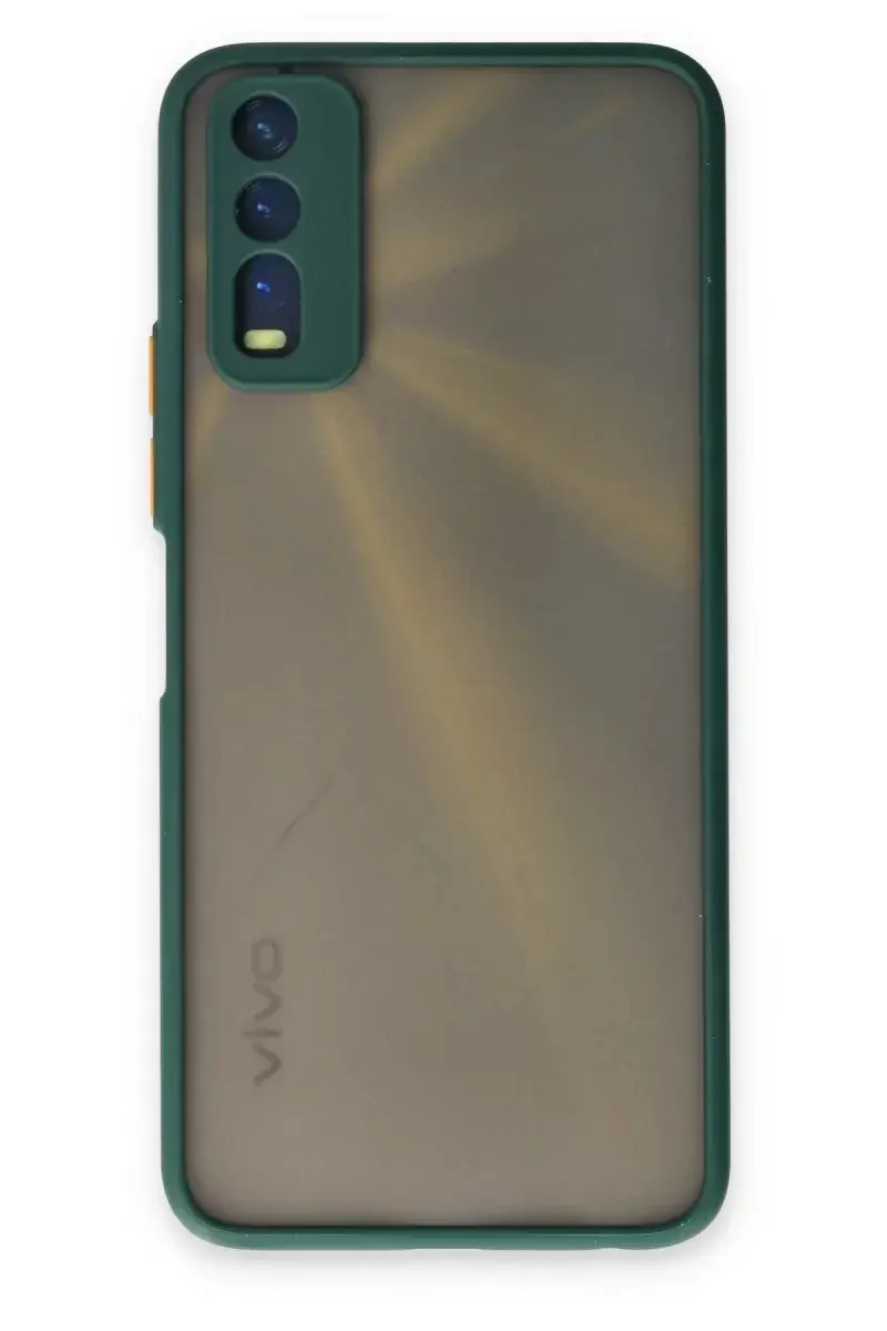Newface Vivo Y11s Kılıf Montreal Silikon Kapak - Yeşil