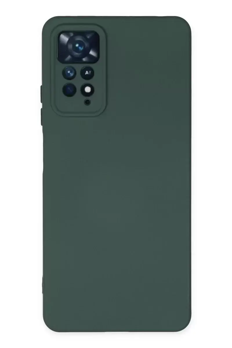 Newface Xiaomi Redmi Note 11 Pro Kılıf Nano İçi Kadife Silikon - Koyu Yeşil