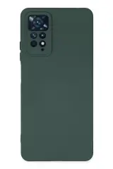 Newface Xiaomi Redmi Note 11 Pro Kılıf Nano İçi Kadife Silikon - Koyu Yeşil
