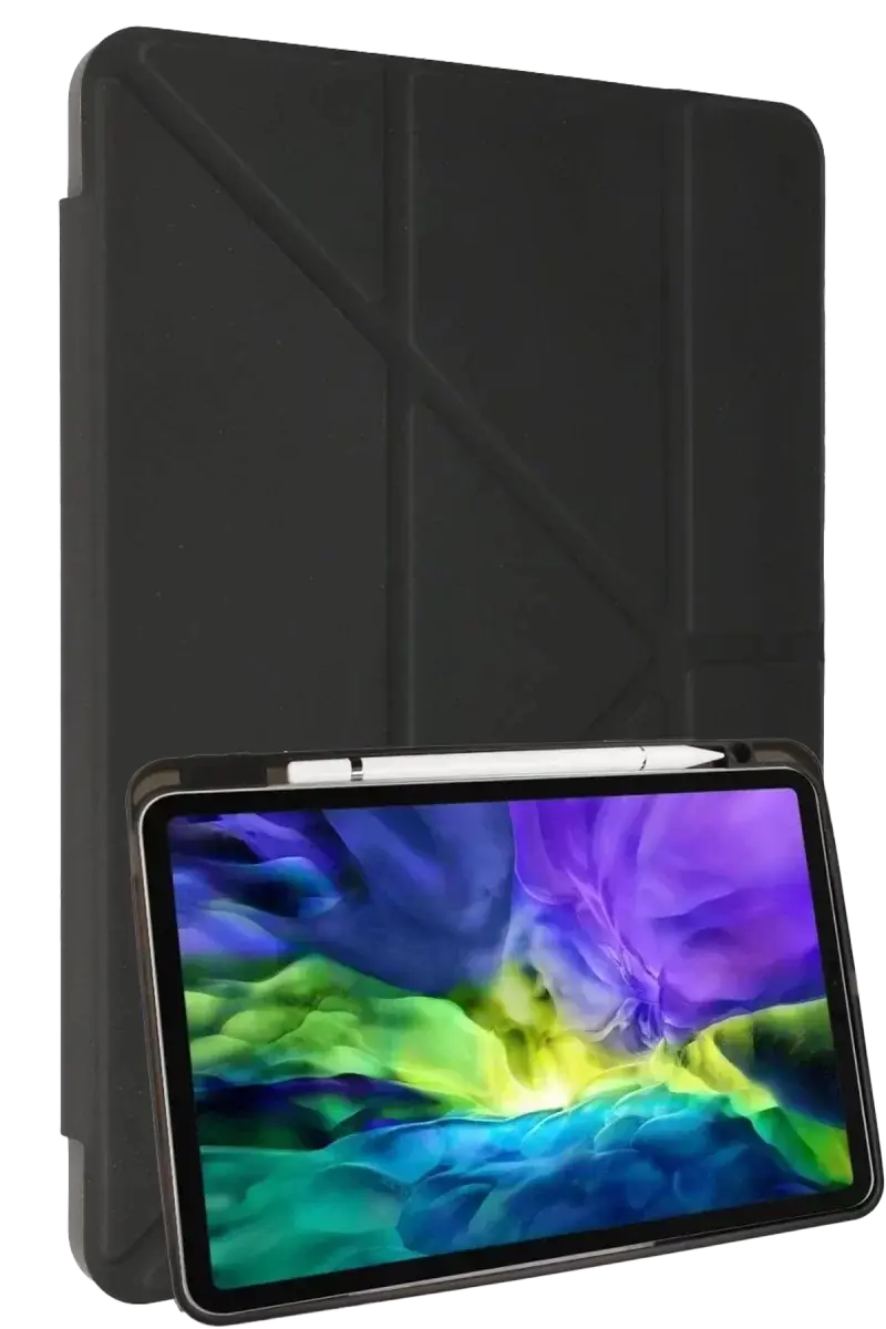 Newface Samsung Galaxy P610 Tab S6 Lite 10.4 Kılıf Kalemlikli Mars Tablet Kılıfı - Koyu Gri