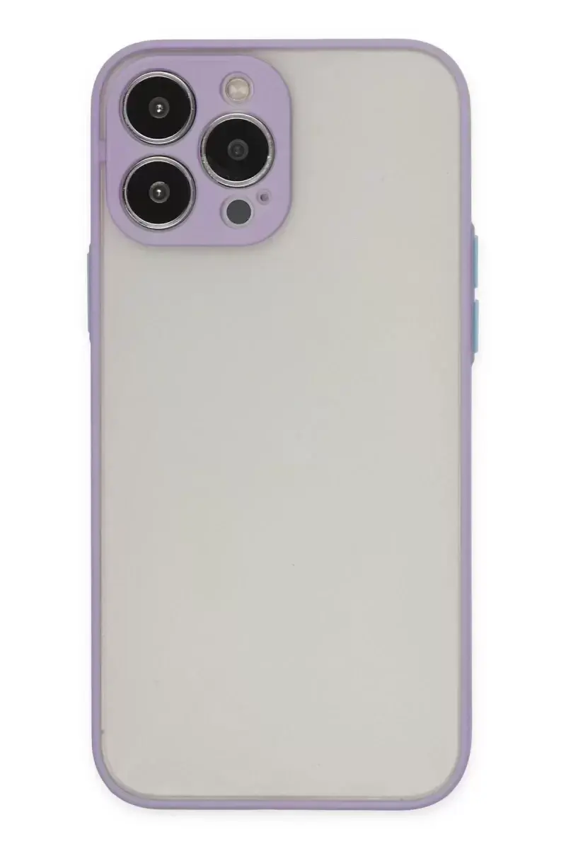Newface Apple İphone 15 Pro Max Kılıf Montreal Silikon Kapak - Mor