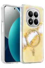 Onegif Xiaomi Redmi Note 15 Pro 4g Lotus Simli Magsafe Kapak - Gümüş