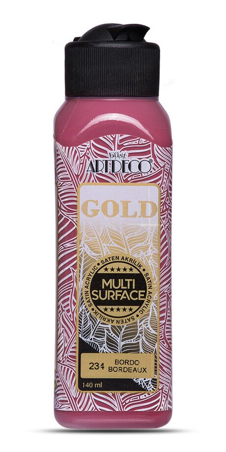 Gold Multi Surface Saten Akrilik Boya - 140ml - 234 Bordo