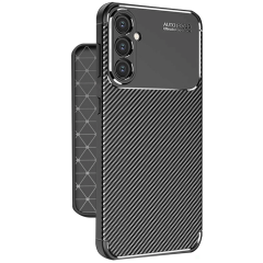 Samsung Galaxy A56 Kılıf Auto Focus Karbon Kapak - Siyah