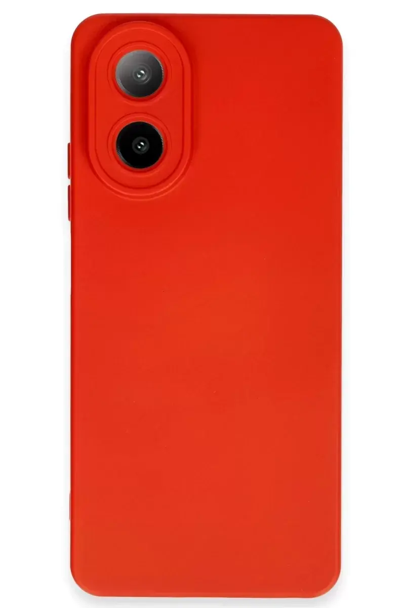 Newface Oppo A38 Kılıf Nano İçi Kadife Silikon - Kırmızı