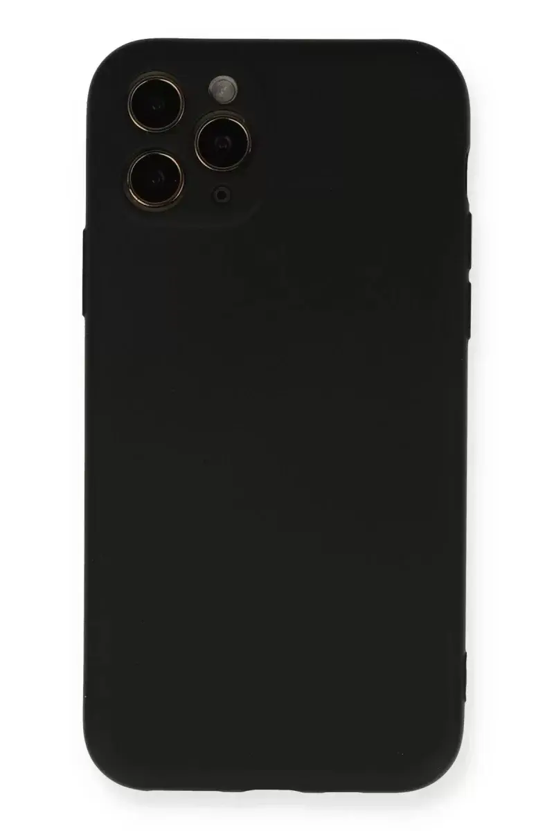 Newface İphone 11 Pro Kılıf Nano İçi Kadife Silikon - Siyah