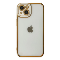 İphone 14 Plus Kılıf Liva Lens Silikon - Beyaz